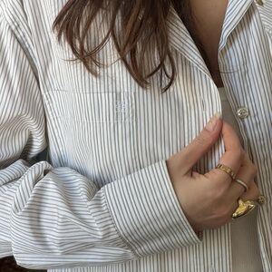 Givenchy Mens Striped Dress Shirt